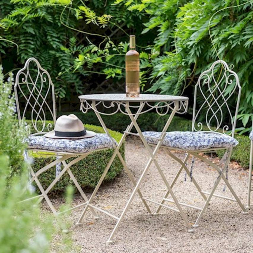 Avalon 3 piece bistro set - cream - Image 2