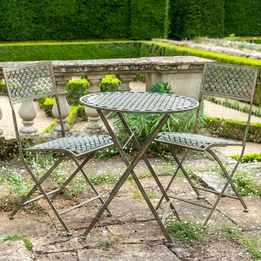 Marlborough 3 piece bistro set - antique blue rust
