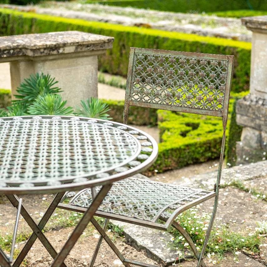 Marlborough 3 piece bistro set - antique blue rust - Image 3