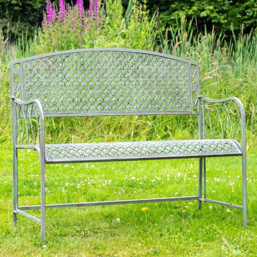 National Trust oak leaf bench - sage brown