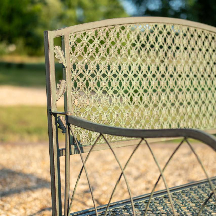 National Trust oak leaf bench - sage brown - Image 4