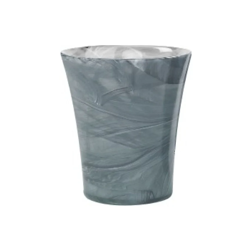 Orchid glass pot - charcoal
