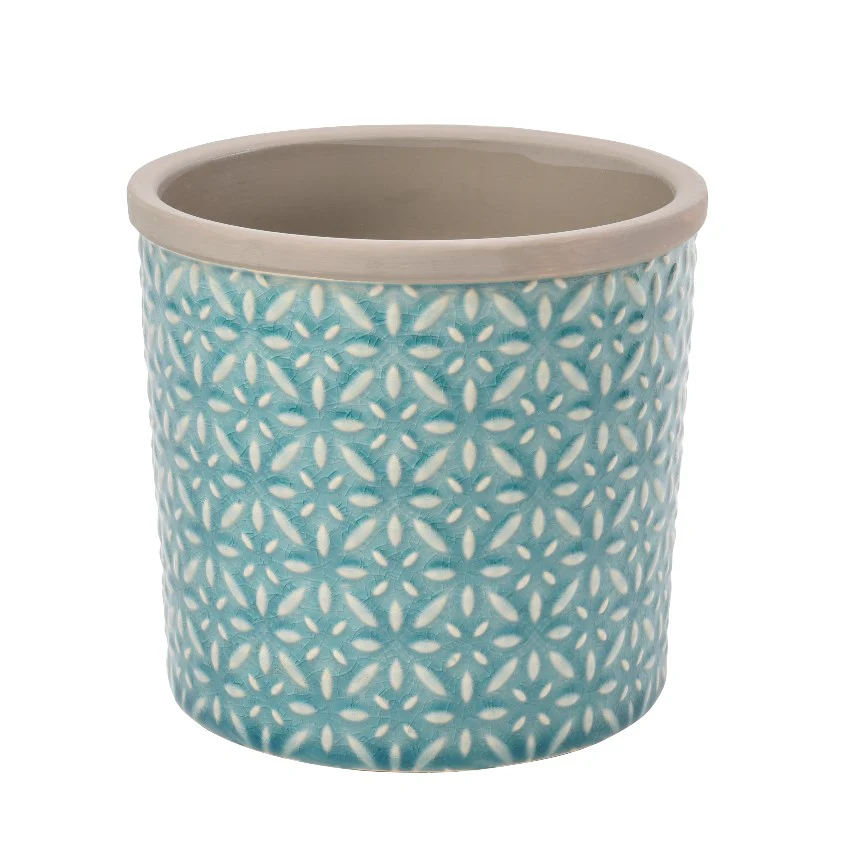 Tuscany glazed pot - blue - Image 3